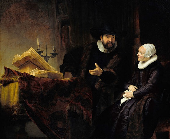 The Mennonite Preacher Anslo and his Wife  1641 Rembrandt Berlin gg  Room x